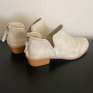 Womens white/ cream booties